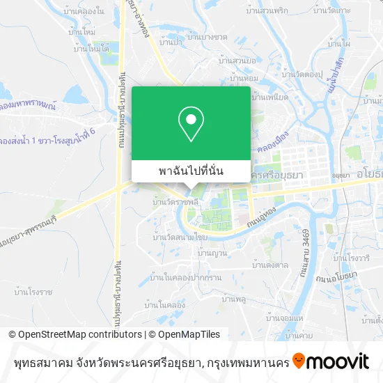 พุทธสมาคม จังหวัดพระนครศรีอยุธยา แผนที่