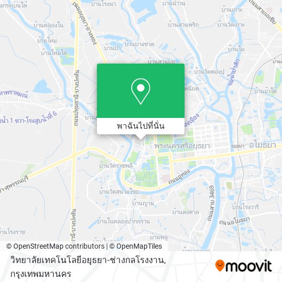 วิทยาลัยเทคโนโลยีอยุธยา-ช่างกลโรงงาน แผนที่