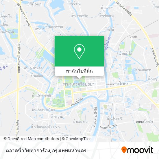 ตลาดน้ําวัดท่าการ้อง แผนที่
