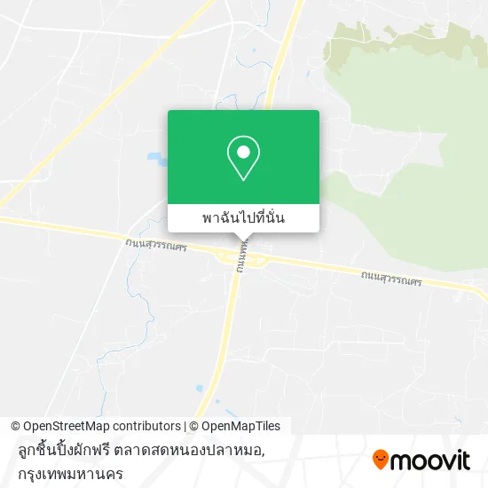 ลูกชิ้นปิ้งผักฟรี ตลาดสดหนองปลาหมอ แผนที่