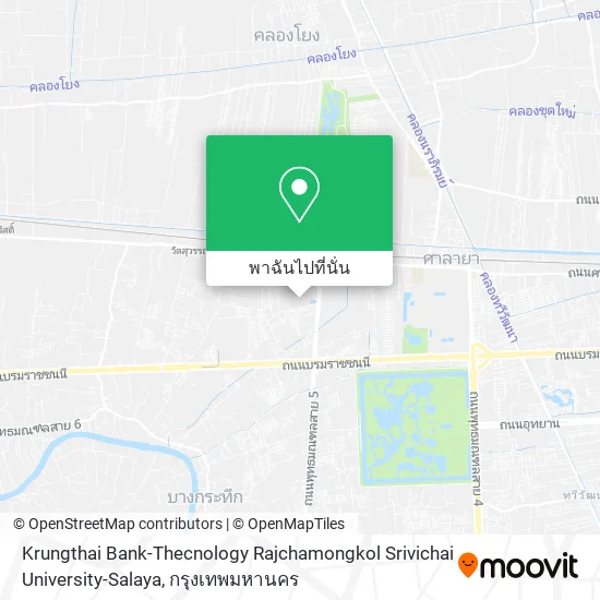 Krungthai Bank-Thecnology Rajchamongkol Srivichai University-Salaya แผนที่