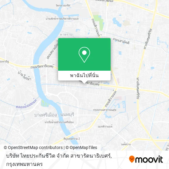 บริษัท ไทยประกันชีวิต จํากัด สาขารัตนาธิเบศร์ แผนที่