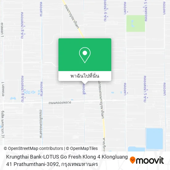 Krungthai Bank-LOTUS Go Fresh Klong 4 Klongluang 41 Prathumthani-3092 แผนที่