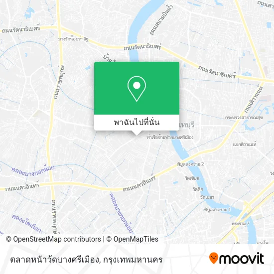 ตลาดหน้าวัดบางศรีเมือง แผนที่