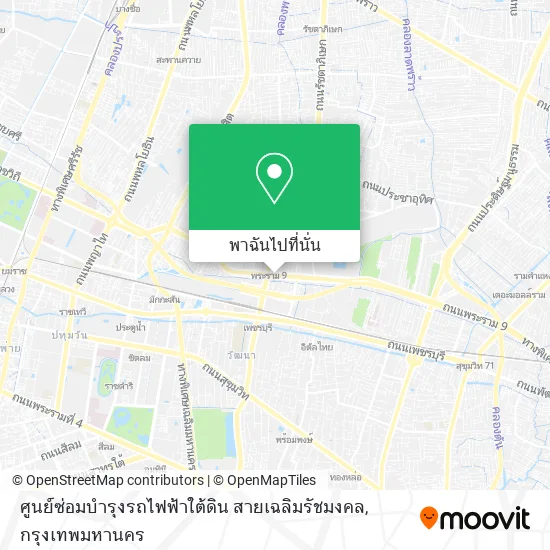 ศูนย์ซ่อมบำรุงรถไฟฟ้าใต้ดิน สายเฉลิมรัชมงคล แผนที่