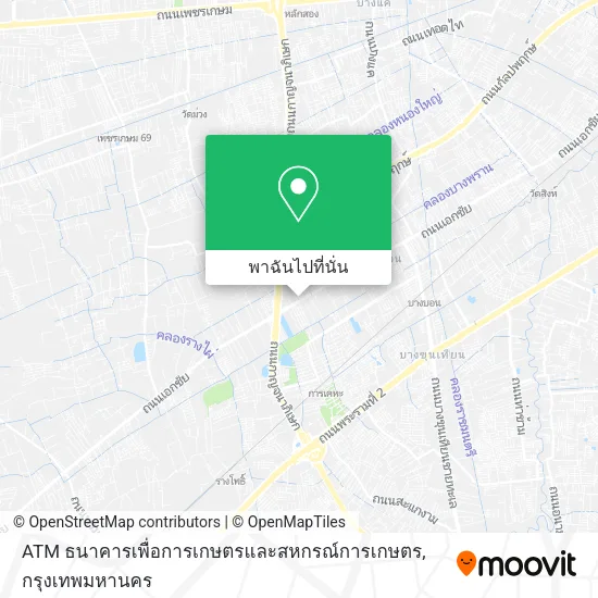 ATM ธนาคารเพื่อการเกษตรและสหกรณ์การเกษตร แผนที่