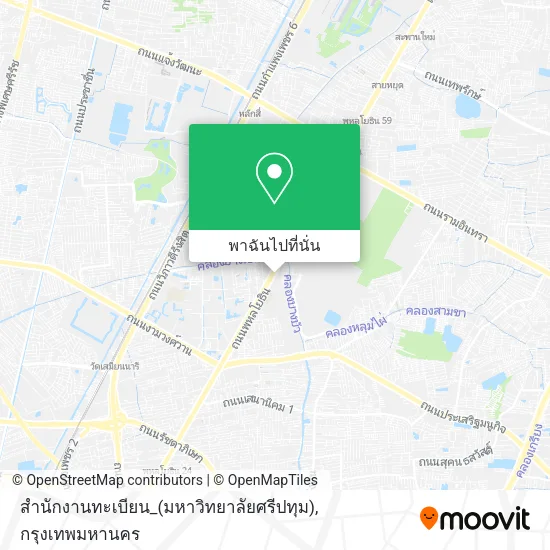 สำนักงานทะเบียน_(มหาวิทยาลัยศรีปทุม) แผนที่