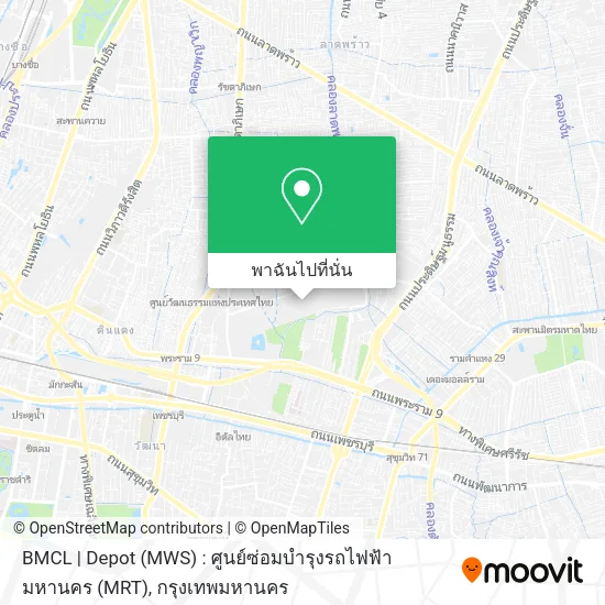BMCL | Depot (MWS) : ศูนย์ซ่อมบำรุงรถไฟฟ้ามหานคร (MRT) แผนที่