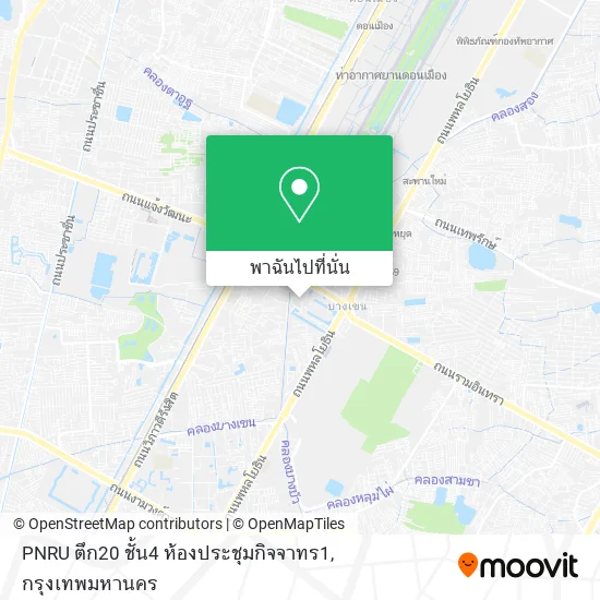 PNRU ตึก20 ชั้น4 ห้องประชุมกิจจาทร1 แผนที่