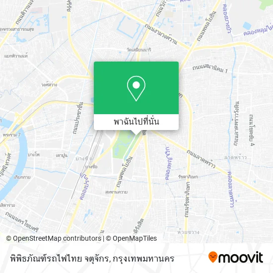 พิพิธภัณฑ์รถไฟไทย จตุจักร แผนที่