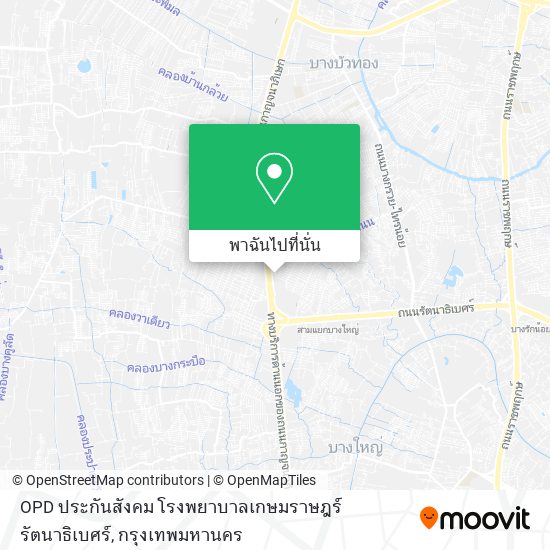 OPD ประกันสังคม โรงพยาบาลเกษมราษฎร์ รัตนาธิเบศร์ แผนที่