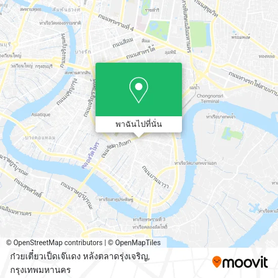 ก๋วยเตี๋ยวเป็ดเจ๊แดง หลังตลาดรุ่งเจริญ แผนที่