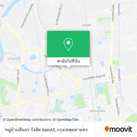 หมู่บ้านสินธร รังสิต ซอยA5 แผนที่