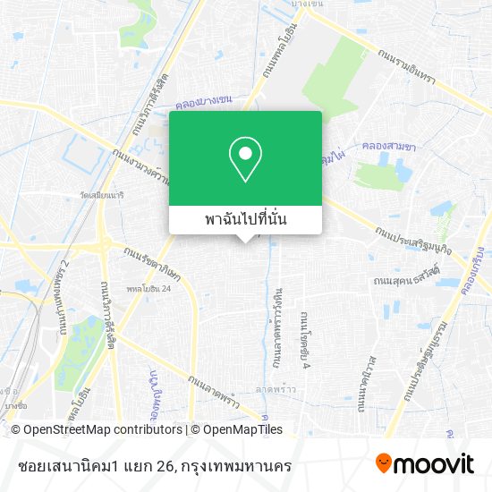 ซอยเสนานิคม1 แยก 26 แผนที่