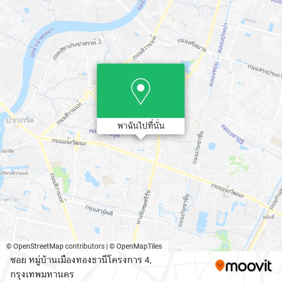 ซอย หมู่บ้านเมืองทองธานีโครงการ 4 แผนที่