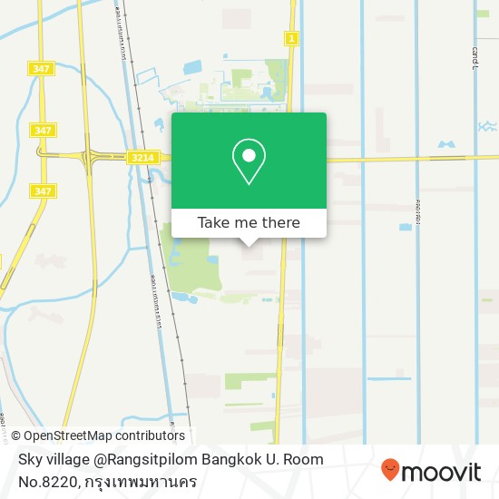 Sky village @Rangsitpilom Bangkok U. Room No.8220 แผนที่