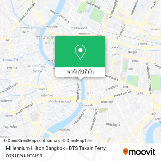 Millennium Hilton Bangkok - BTS Taksin Ferry แผนที่