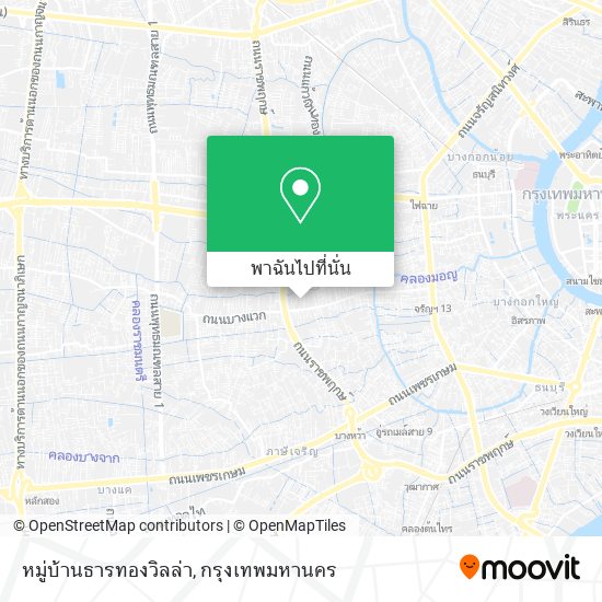 หมู่บ้านธารทองวิลล่า แผนที่