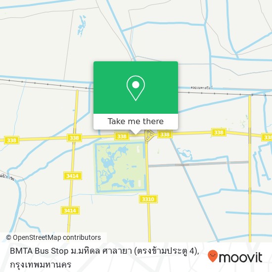 BMTA Bus Stop ม.มหิดล ศาลายา (ตรงข้ามประตู 4) แผนที่