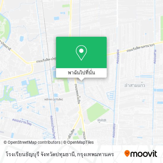 โรงเรียนธัญบุรี จังหวัดปทุมธานี แผนที่