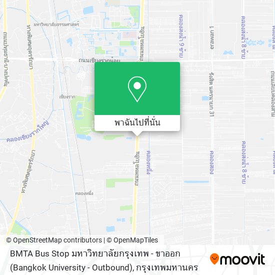 BMTA Bus Stop มหาวิทยาลัยกรุงเทพ - ขาออก (Bangkok University - Outbound) แผนที่