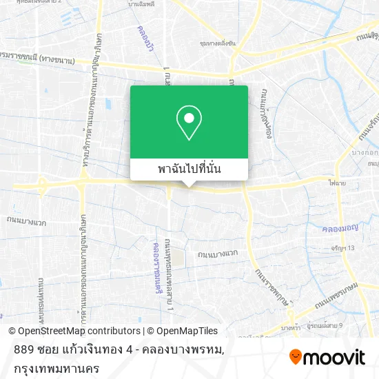 889 ซอย แก้วเงินทอง 4 - คลองบางพรหม แผนที่
