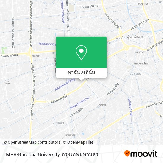 MPA-Burapha University แผนที่