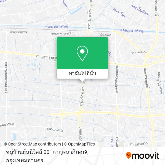 หมู่บ้านฮันนี่วิลล์ 001กาญจนาภิเษก9 แผนที่