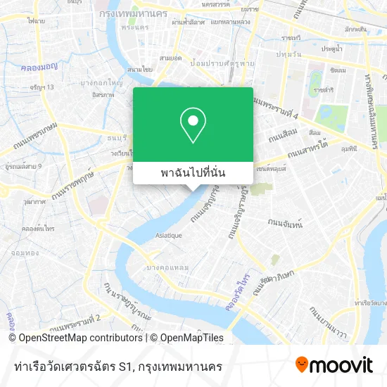 ท่าเรือวัดเศวตรฉัตร S1 แผนที่