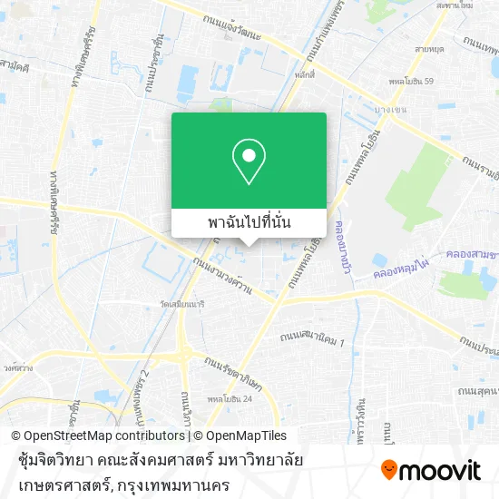 ซุ้มจิตวิทยา คณะสังคมศาสตร์ มหาวิทยาลัยเกษตรศาสตร์ แผนที่