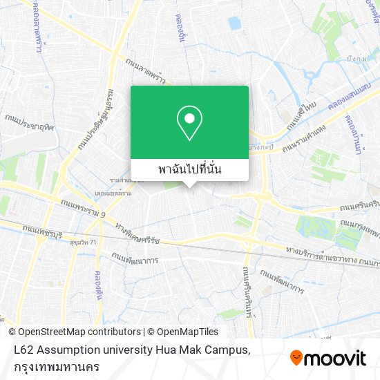 L62 Assumption university Hua Mak Campus แผนที่