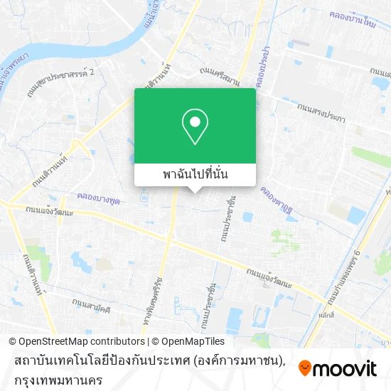 สถาบันเทคโนโลยีป้องกันประเทศ (องค์การมหาชน) แผนที่