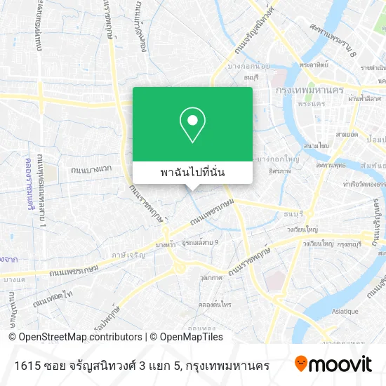 1615 ซอย จรัญสนิทวงศ์ 3 แยก 5 แผนที่