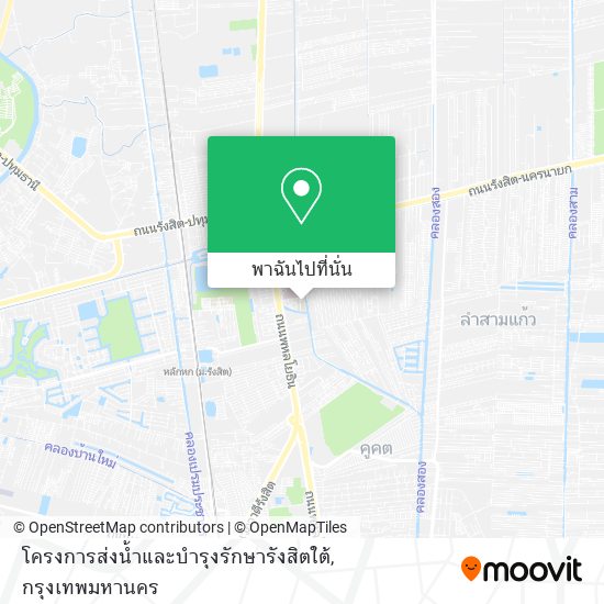 โครงการส่งน้ำและบำรุงรักษารังสิตใต้ แผนที่