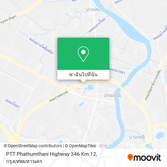 PTT Phathumthani Highway 346 Km.12 แผนที่