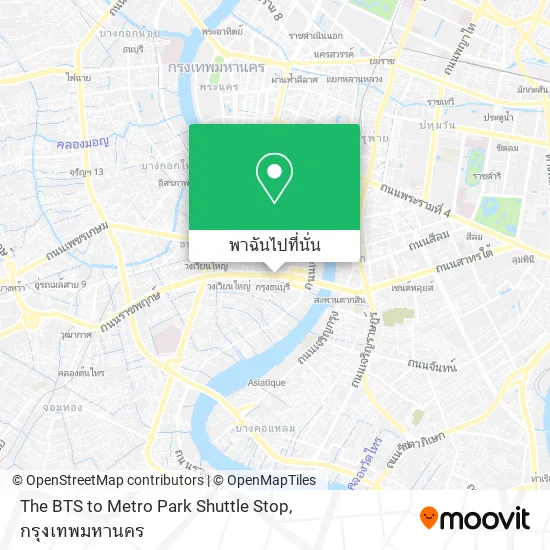The BTS to Metro Park Shuttle Stop แผนที่