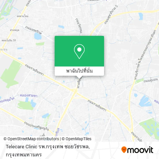 Telecare Clinic รพ.กรุงเทพ ซอยวัชรพล แผนที่
