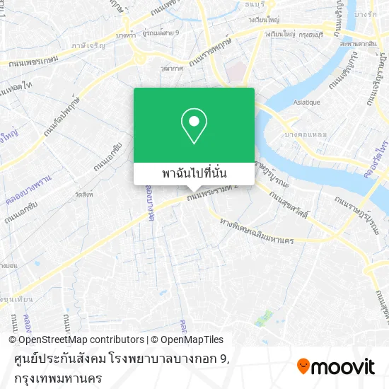 ศูนย์ประกันสังคม โรงพยาบาลบางกอก 9 แผนที่