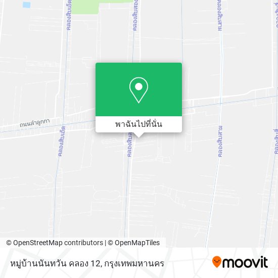 หมู่บ้านนันทวัน คลอง 12 แผนที่