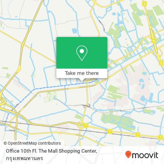 Office 10th Fl. The Mall Shopping Center แผนที่