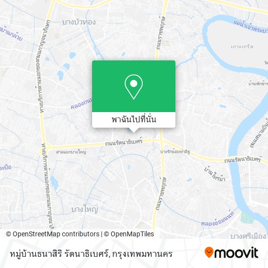 หมู่บ้านธนาสิริ รัตนาธิเบศร์ แผนที่