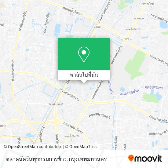 ตลาดนัดวันพุธกรมการข้าว แผนที่