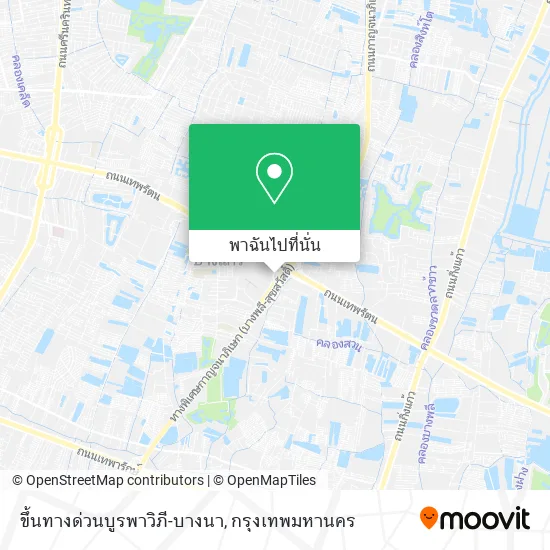 ขึ้นทางด่วนบูรพาวิภี-บางนา แผนที่