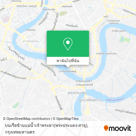 บนเรือข้ามแม่น้ำเจ้าพระยา(พระประแดง-สาธุ) แผนที่