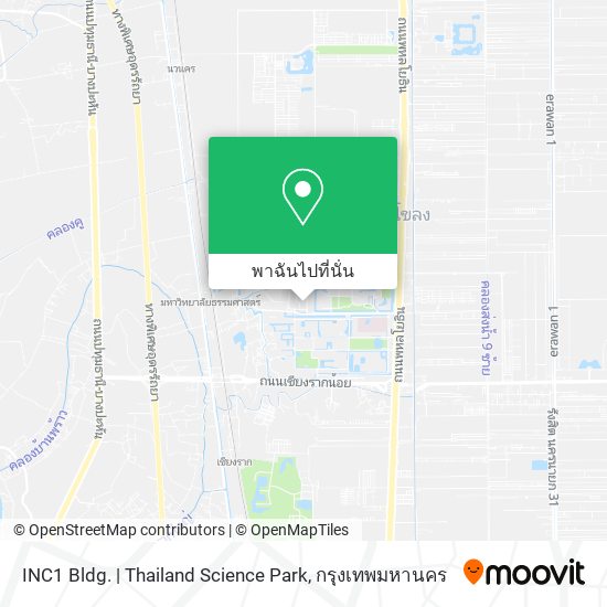 INC1 Bldg. | Thailand Science Park แผนที่