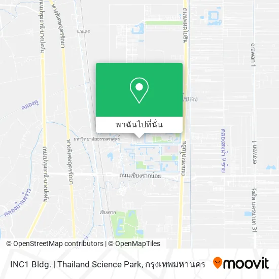 INC1 Bldg. | Thailand Science Park แผนที่
