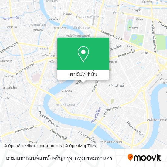 สามแยกถนนจันทน์-เจริญกรุง แผนที่