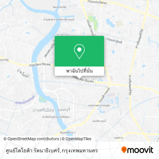ศูนย์โตโยต้า รัตนาธิเบศร์ แผนที่
