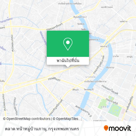 ตลาด หน้าหมู่บ้านภานุ แผนที่