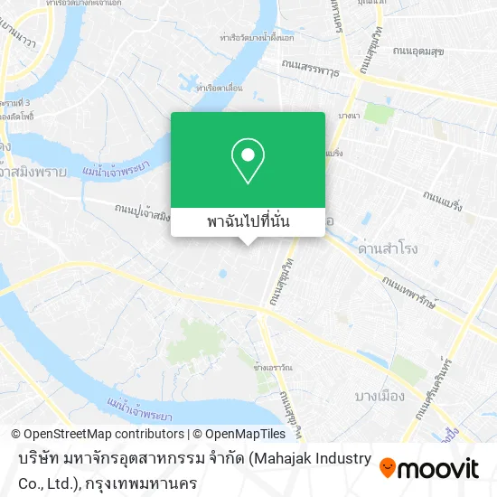 บริษัท มหาจักรอุตสาหกรรม จำกัด (Mahajak Industry Co., Ltd.) แผนที่